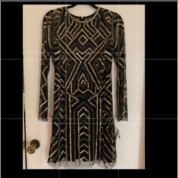 Black /gold Gianni Bini dress - Picture 1 of 7